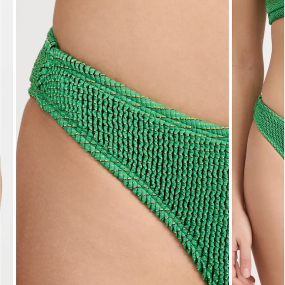 Like New Good American Always Fits Twist Bikini Top and Bottoms Green - Picture 8 of 8